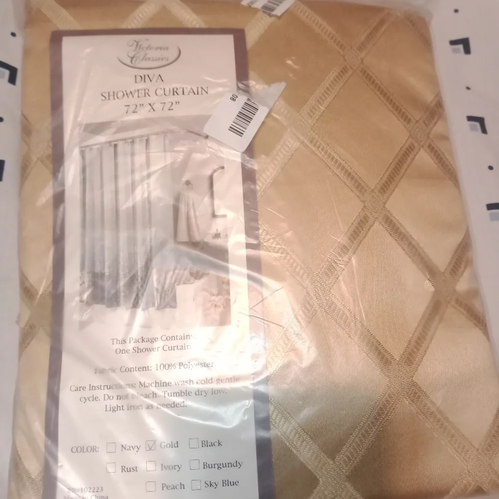 Victoria Classics Diva 72” x 72” Fabric Shower Curtain